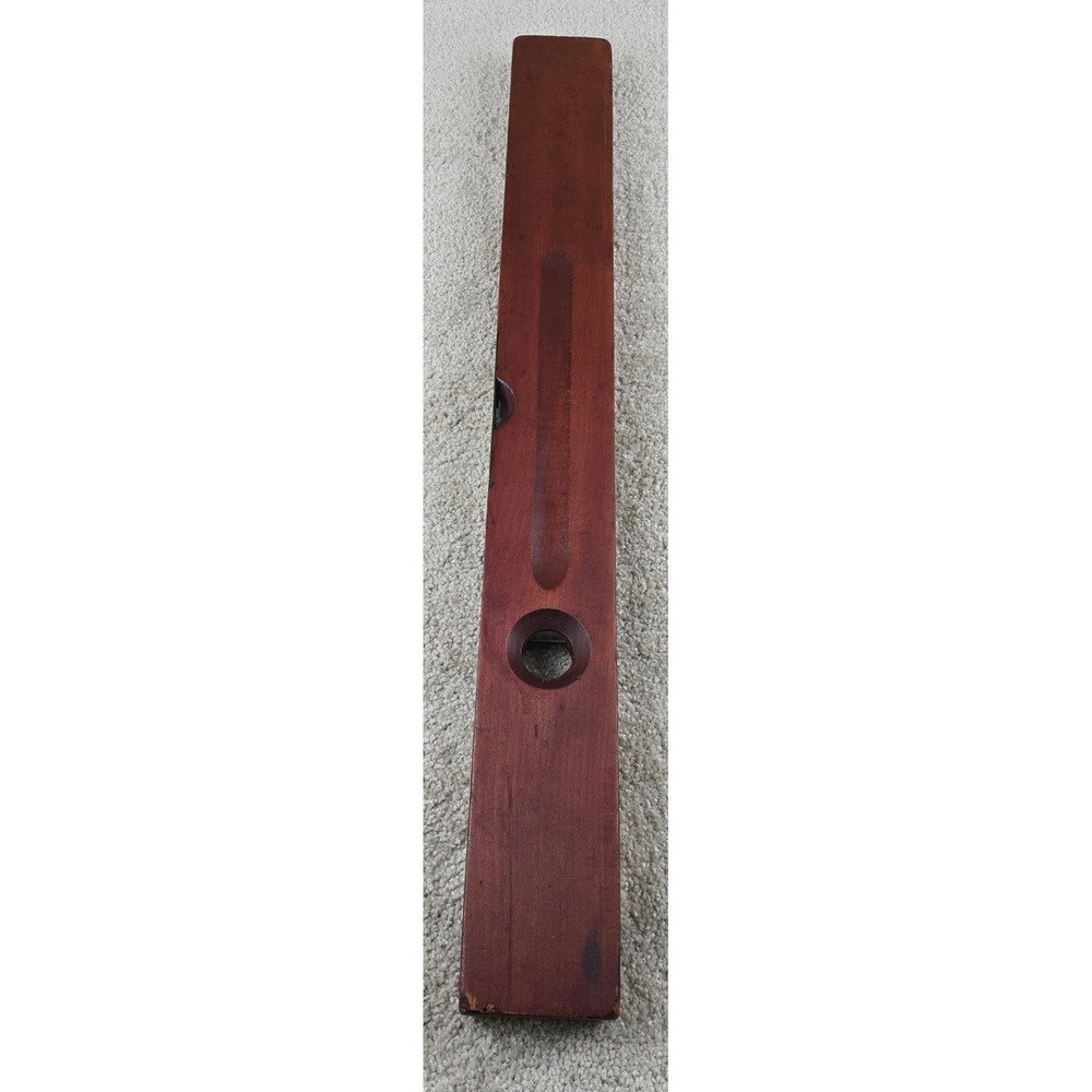 Antique Stanley Wood Brass Spirit Level Vintage Carpenter Tool New Britain CT